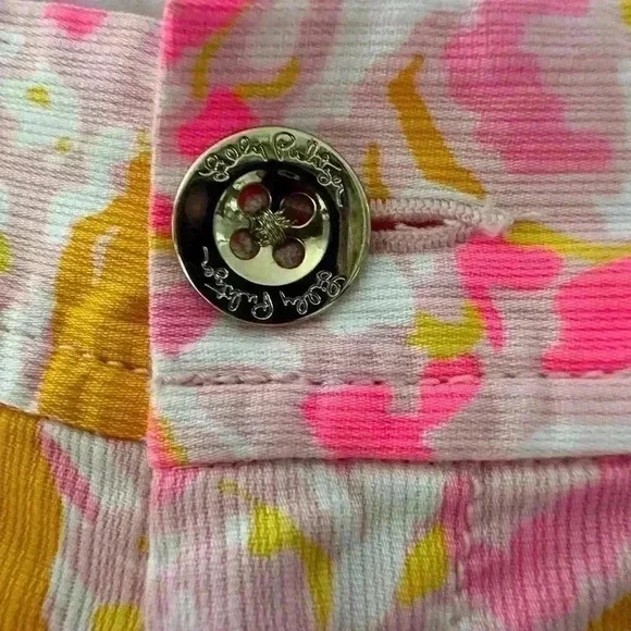 Lilly Pulitzer Callahan Shorts Pink Orange Floral Print Women's Size 00 - Picture 4 of 7